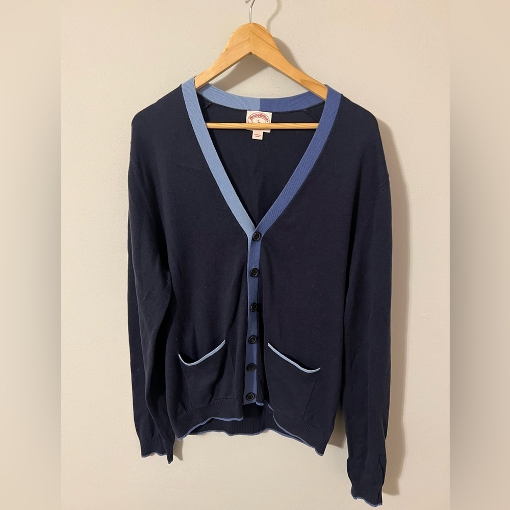 Vintage 80s/90s Brooks Brothers Contrast Trim Cardigan